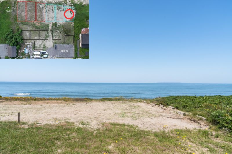sunset side base 海側サイト 砂地 右