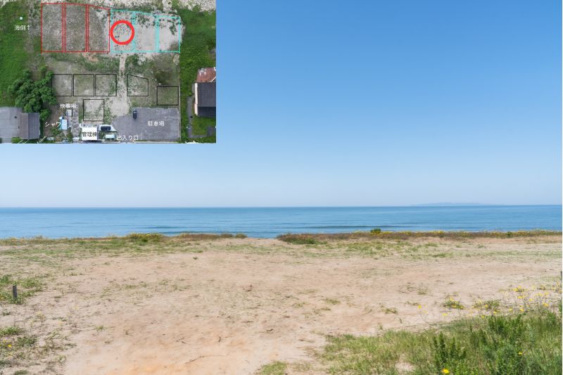 sunset side base 海側サイト 砂地 左