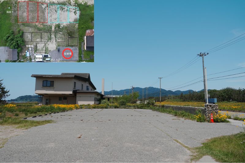 sunset side base 駐車場