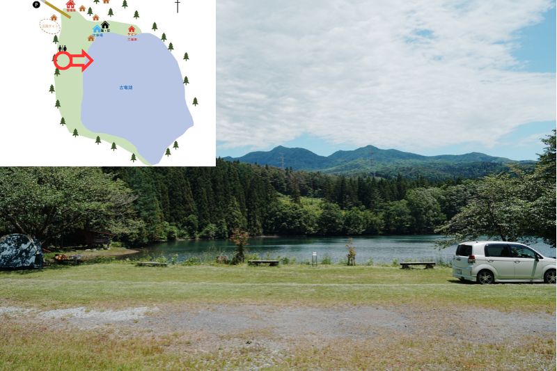古竜湖キャンプ場　テントサイト　解説５