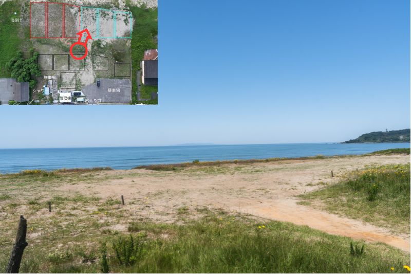 sunset side base 海側サイト 砂地 左 解説