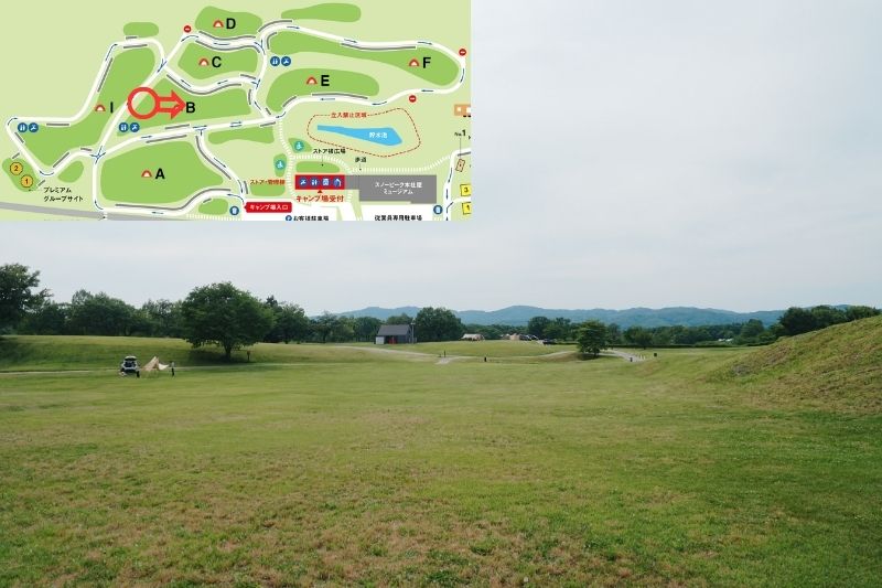 snowpeak headquarters campfield（スノーピーク ヘッドクォーターズ）　フリーサイトB　解説１