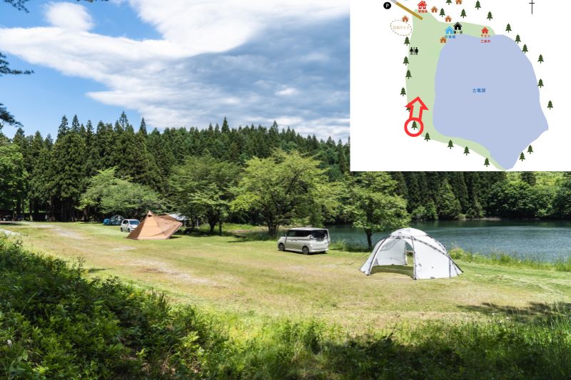 古竜湖キャンプ場　テントサイト　解説１０