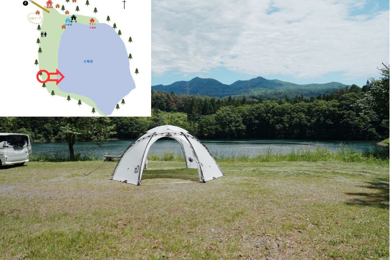 古竜湖キャンプ場　テントサイト　解説９