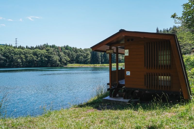 古竜湖キャンプ場　バンガロー　景色