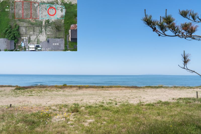 sunset side base 海側サイト 砂地 中央