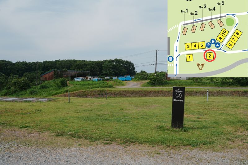 snowpeak headquarters campfield（スノーピーク ヘッドクォーターズ）　区画電源サイト２