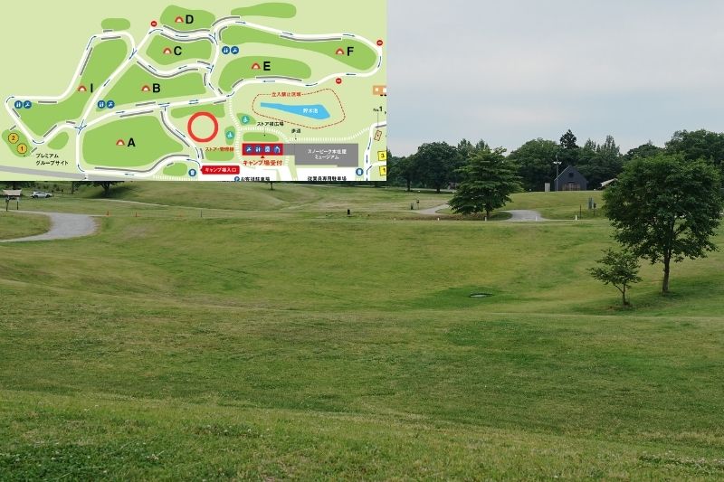 snowpeak headquarters campfield（スノーピーク ヘッドクォーターズ）　フリーサイトA　解説２