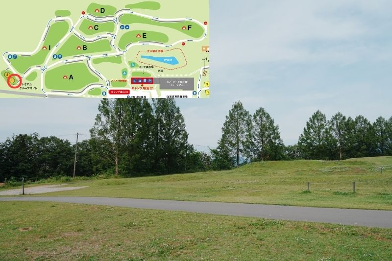 snowpeak headquarters campfield（スノーピーク ヘッドクォーターズ）　プレミアムグループサイト１　解説