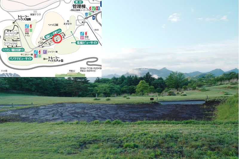 荒船パノラマキャンプフィールド 荒船ビューサイト区画サイト A-5
