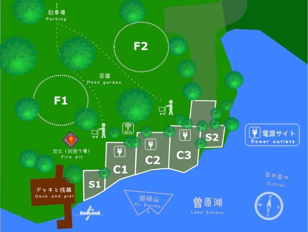 Bandai Lake Side Garden (BLG) サイトマップ 詳細