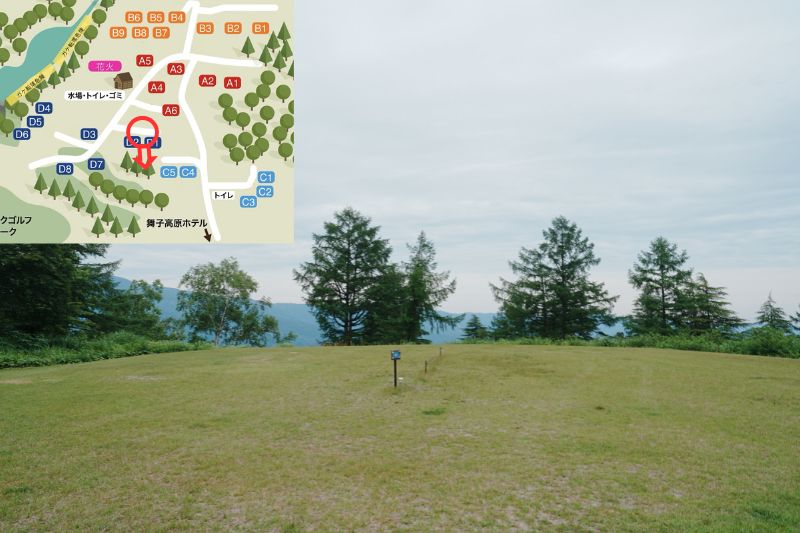 舞子高原オートキャンプ場 オートサイトD1・2 景色
