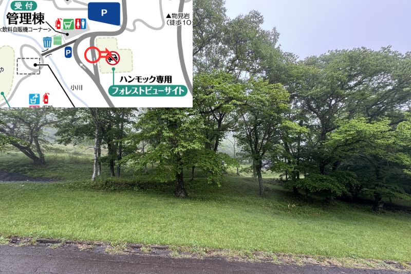 荒船キャンプフィールド フォレストビューサイト 解説3