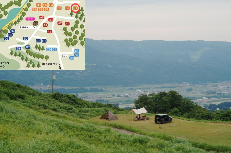 舞子高原オートキャンプ場 オートサイトB1