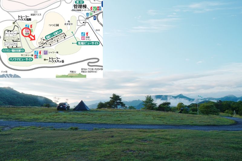 荒船パノラマキャンプフィールド パノラマビューサイト 解説3.2