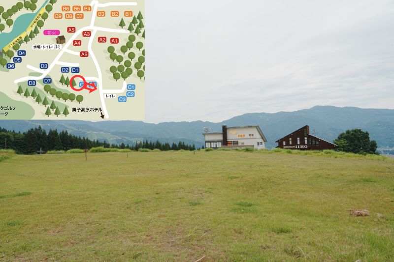 舞子高原オートキャンプ場 オートサイトC4〜5サイト 様子2