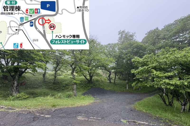 荒船キャンプフィールド フォレストビューサイト 解説2