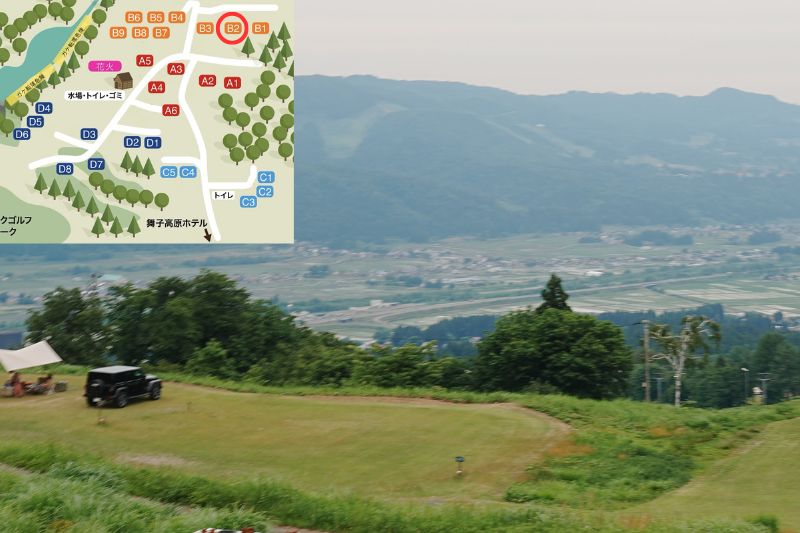 舞子高原オートキャンプ場 オートサイトB2