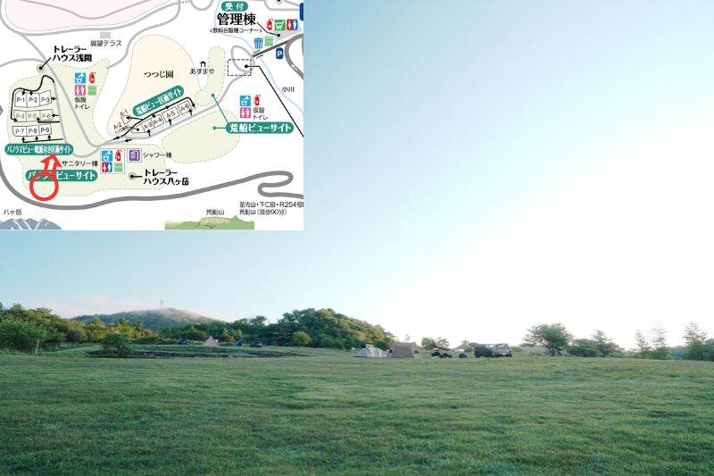 荒船パノラマキャンプフィールド パノラマビューサイト 解説14