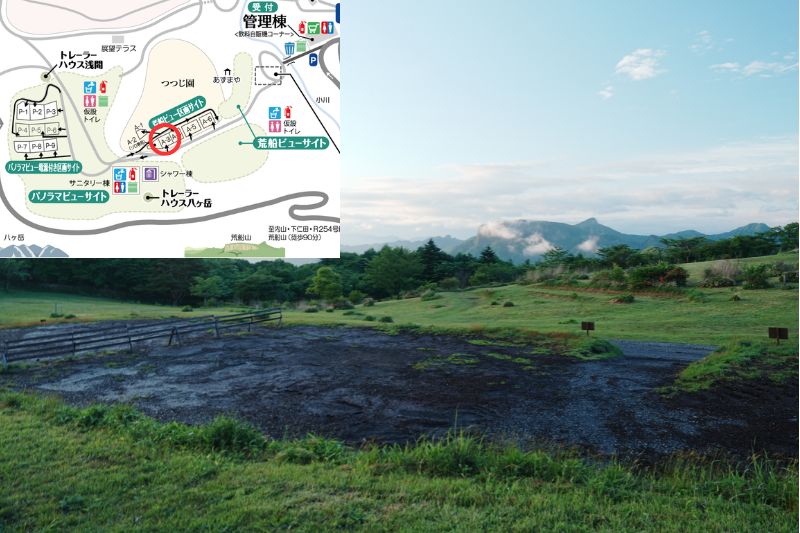 荒船パノラマキャンプフィールド 荒船ビューサイト区画サイト A-3